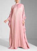 Pleated Pink Kaftan Dress