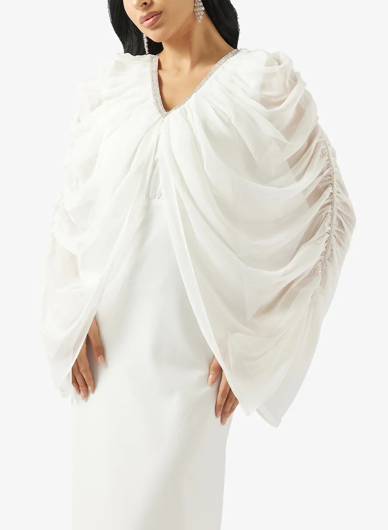V neck Maxi Dress