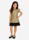 Little Short Sleeve Dotted Dress