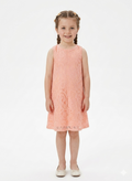 Little Solid Lace Detailed Dress
