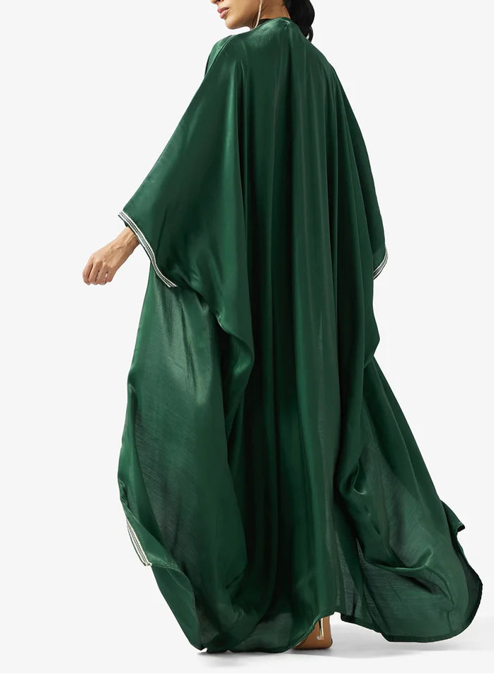 V neck With Lace Abaya