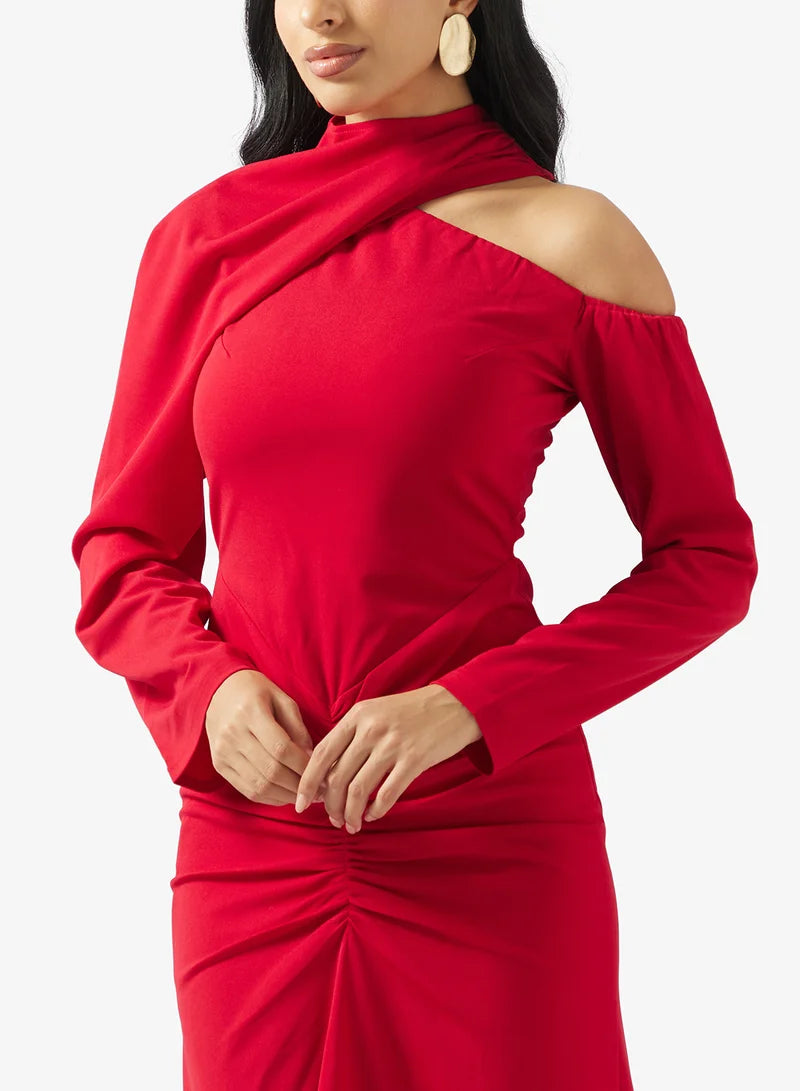 Ruffle Top Design Maxi Dress