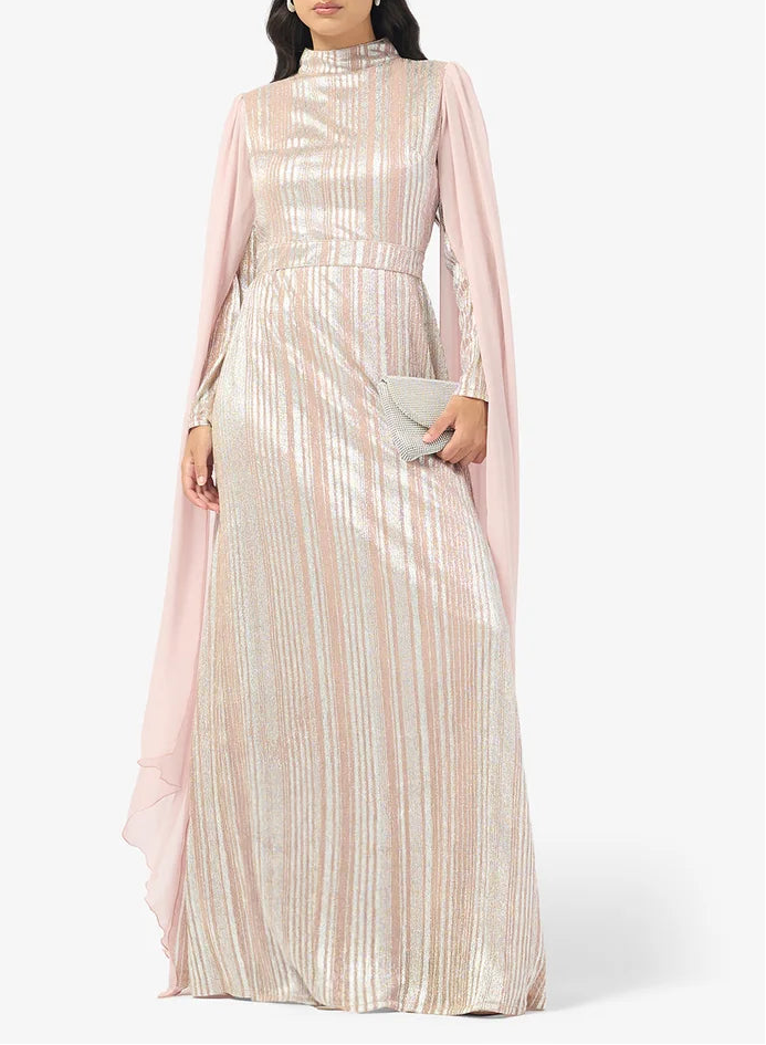Split Sleeves Maxi Dress