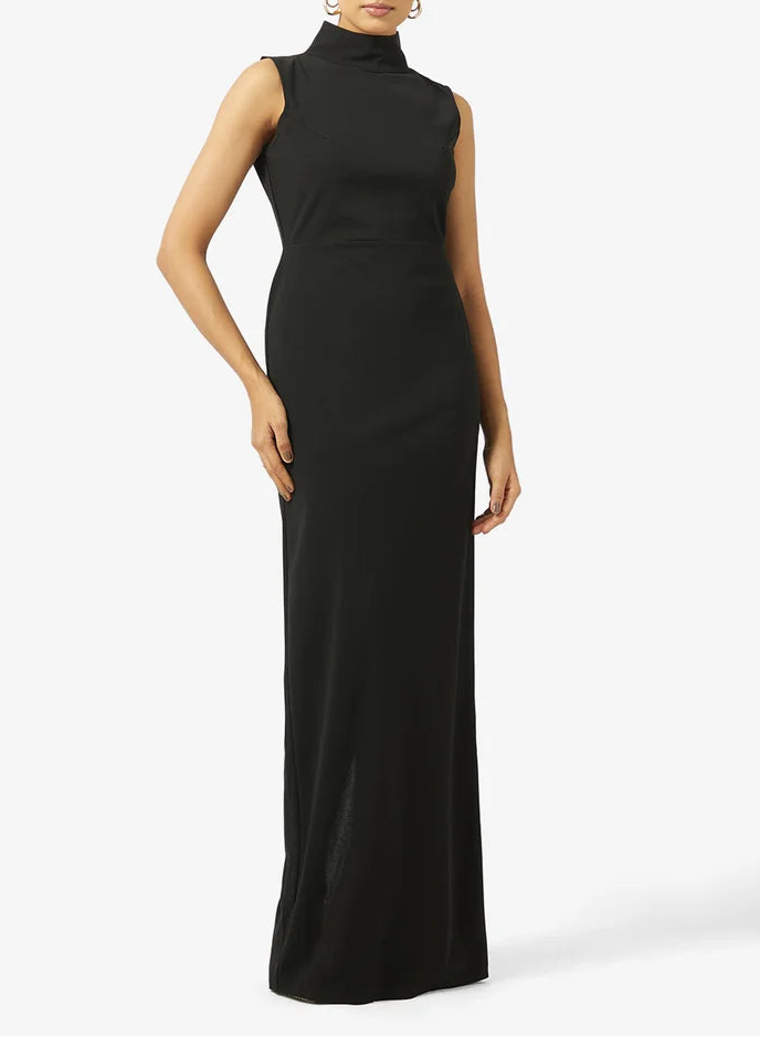 High Neck 2PCS Set Maxi Dress