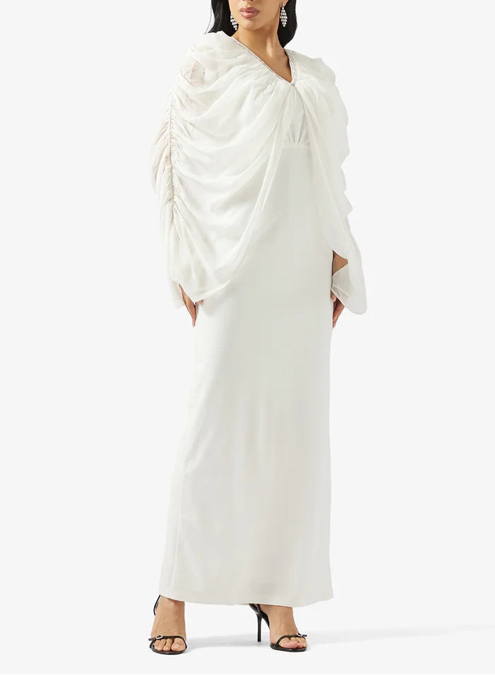 V neck Maxi Dress