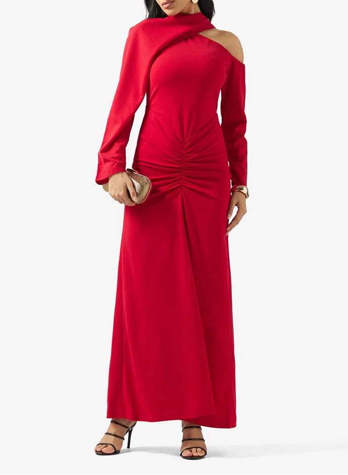 Ruffle Top Design Maxi Dress