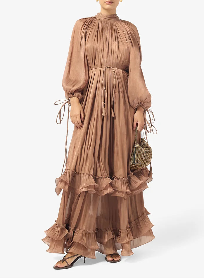 Ruffle Detailed Maxi Dress