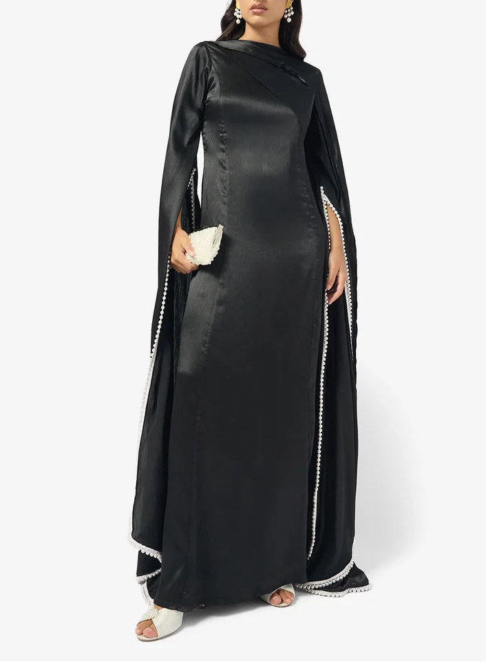 Split Sleeves Satin Dress