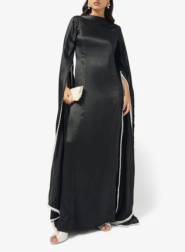 Split Sleeves Satin Dress