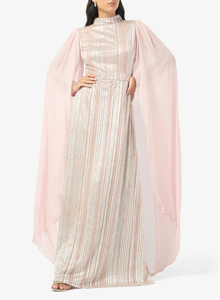 Split Sleeves Maxi Dress