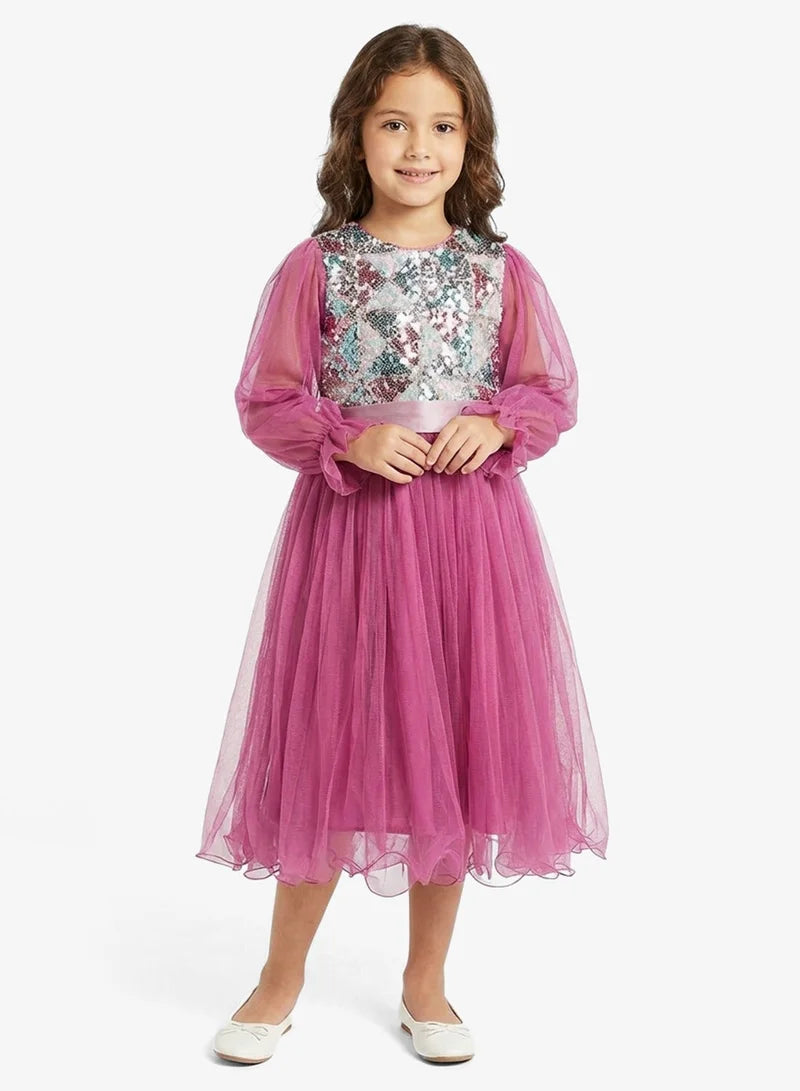 Little Sequin Bodice Tulle Dress