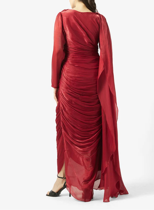 Crinkle Shimmer Maxi Dress