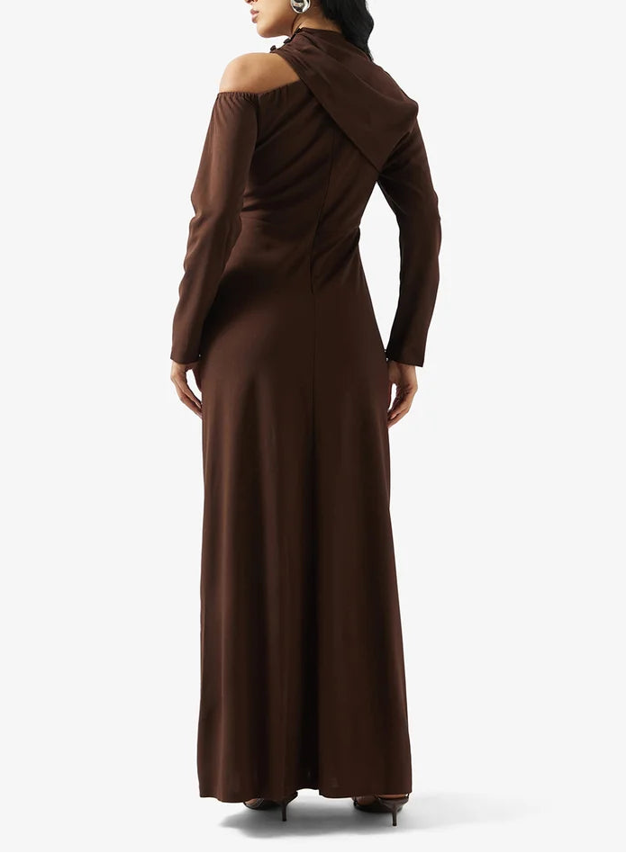 Pleated Design Maxi Dress