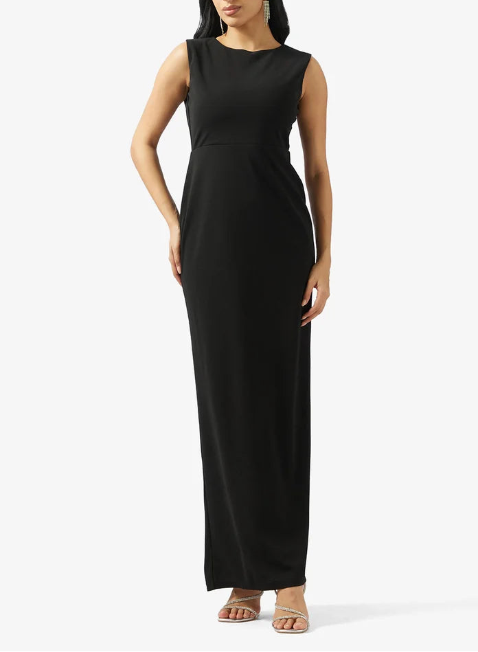 Short Sleeves Maxi Dress