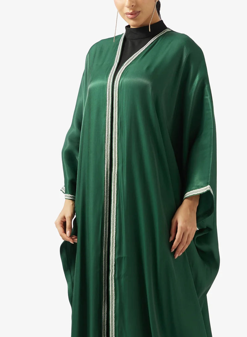 V neck With Lace Abaya