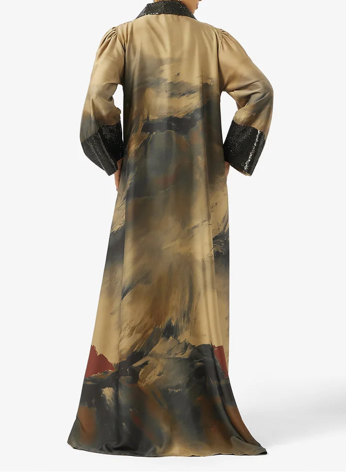 High Neck 2PCS Set Maxi Dress