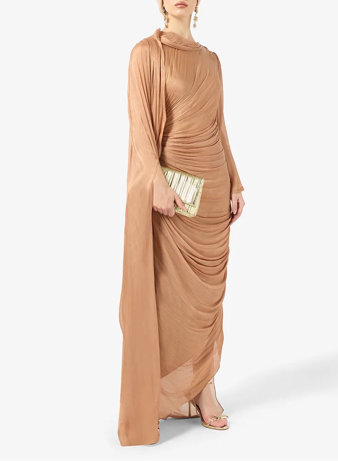 Crinkle Shimmer Maxi Dress