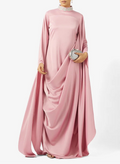 High Neck Silk Maxi Dress