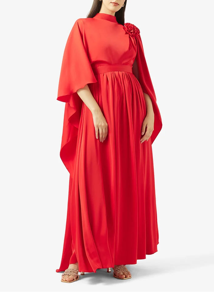 Embellished Silk Maxi Dress