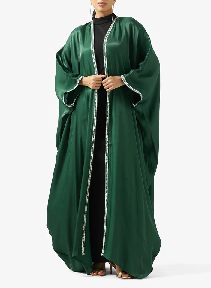 V neck With Lace Abaya