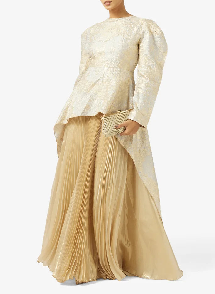 Puff Sleeves Maxi Dress