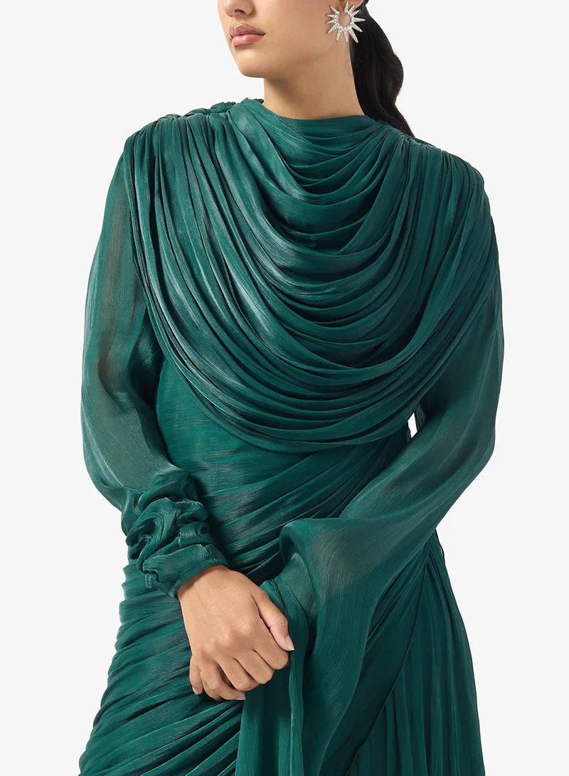 Mock Neck Maxi Dress