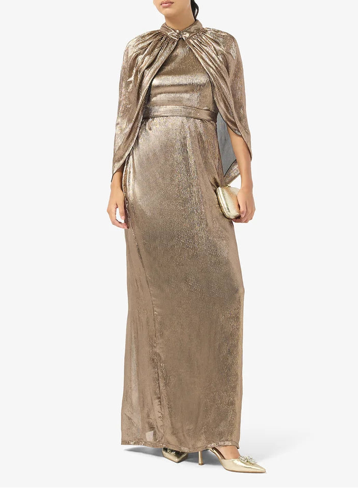 Crinkle Chiffon Maxi Dress