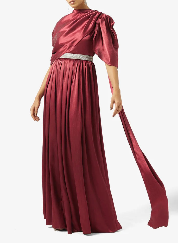 Short Sleeve Shimmer Maxi Dress