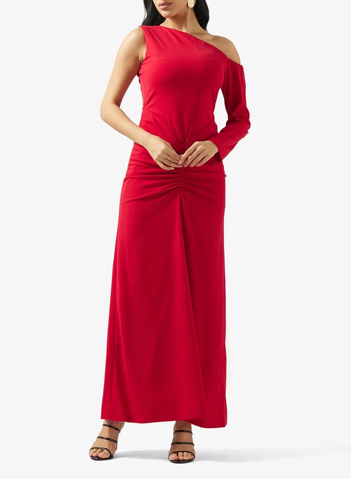 Ruffle Top Design Maxi Dress