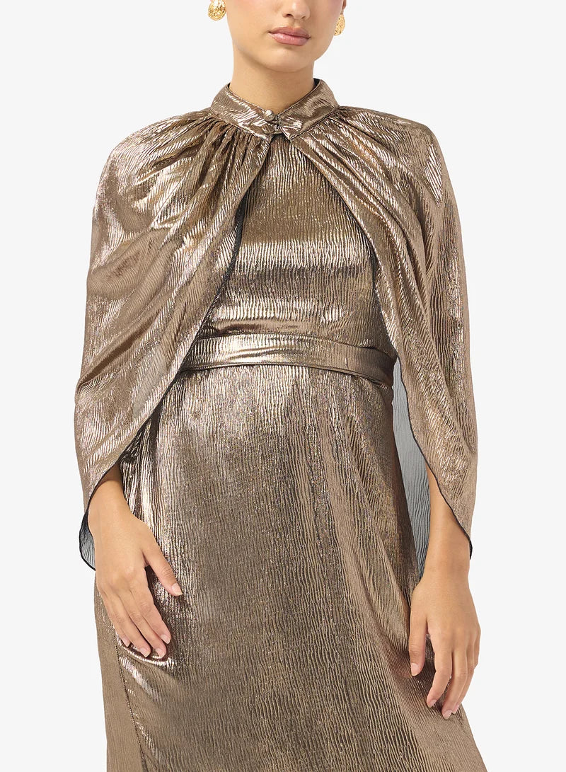Crinkle Chiffon Maxi Dress