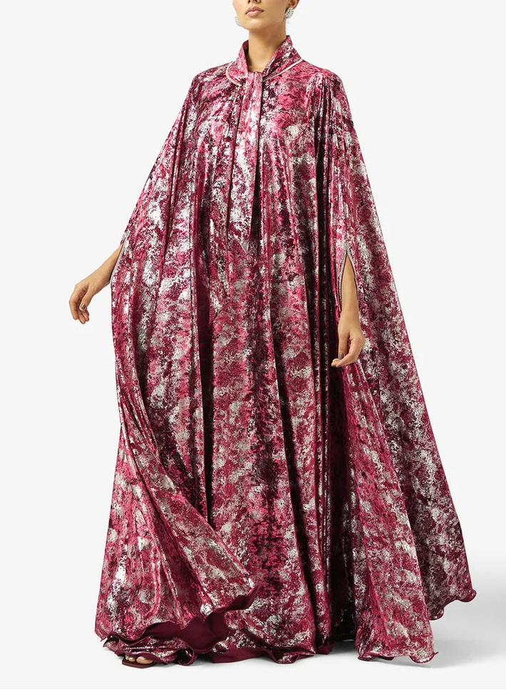 Tie-Up Metallic Kaftan