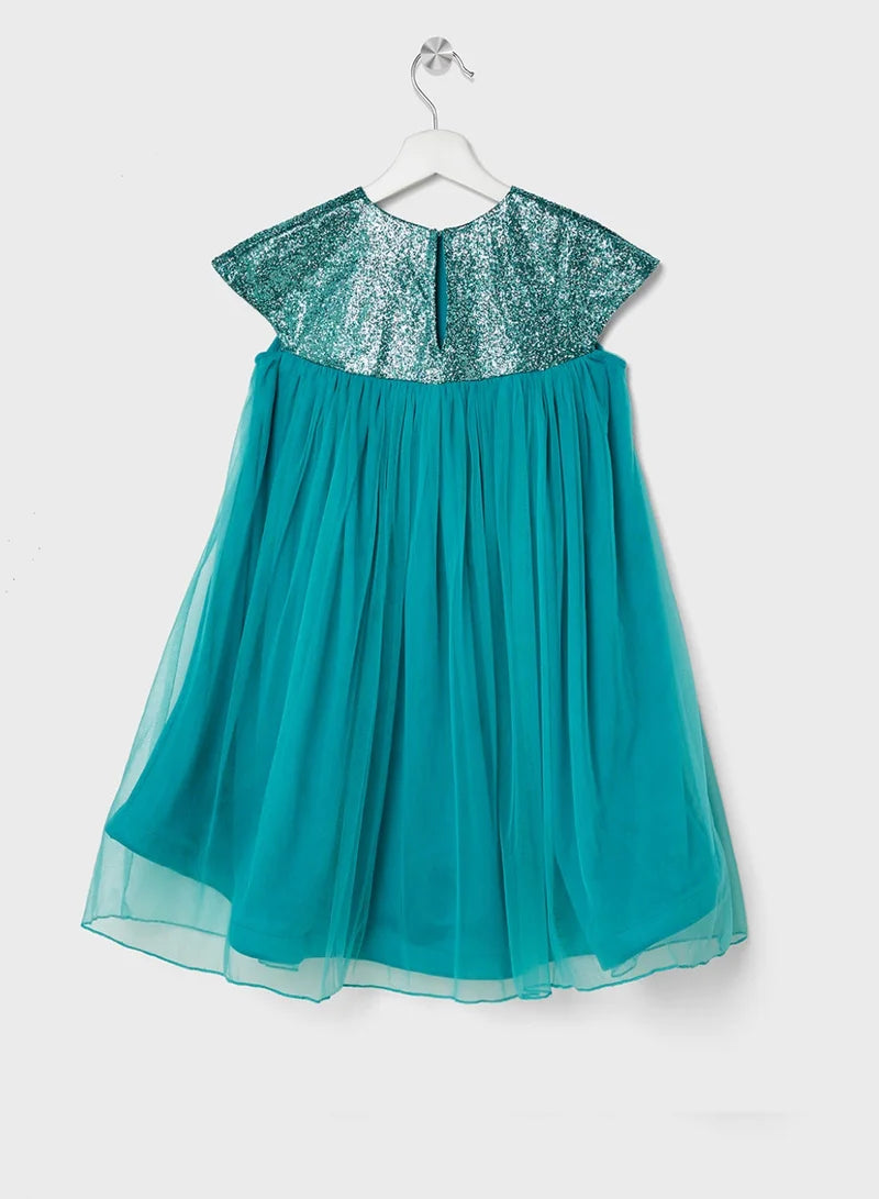 Sequin Bodice Tulle Dress