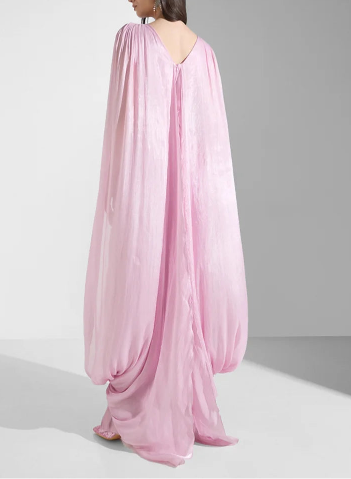 Draped Column Gown