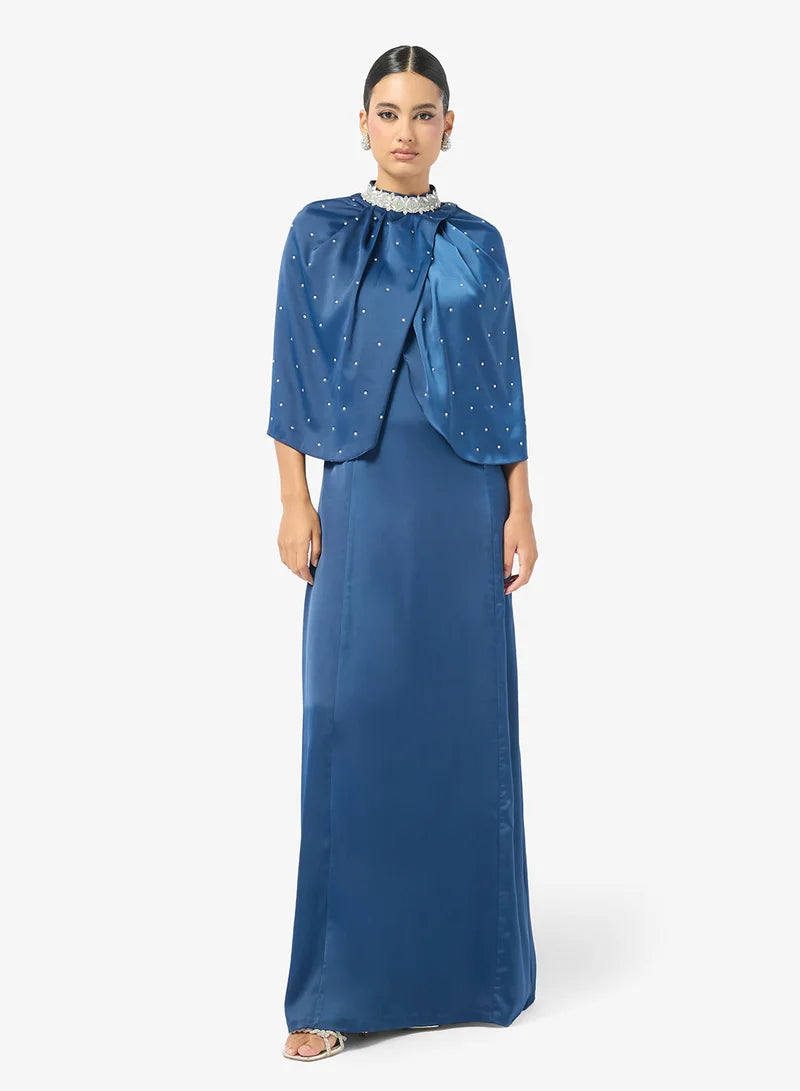 Three-Fourth Sleeve Maxi Dress