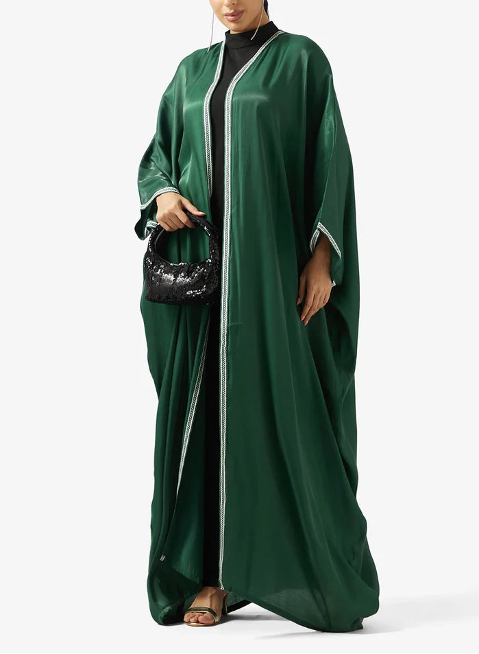 V neck With Lace Abaya