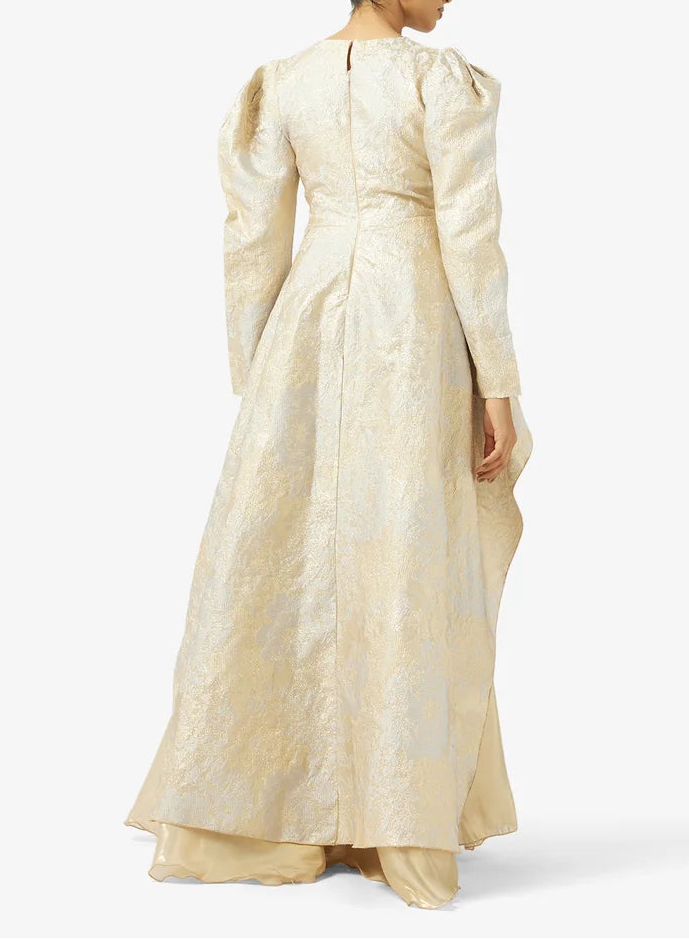 Puff Sleeves Maxi Dress