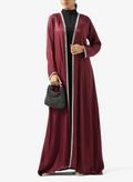 V neck With Sequin Abaya