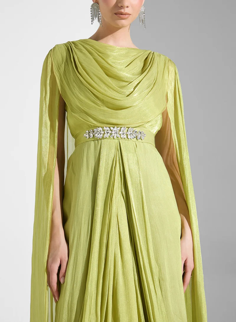 Draped Chiffon Gown