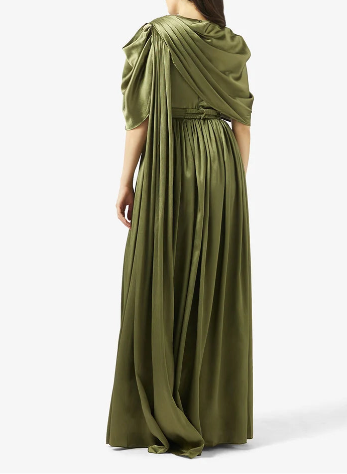 Short Sleeve Shimmer Maxi Dress