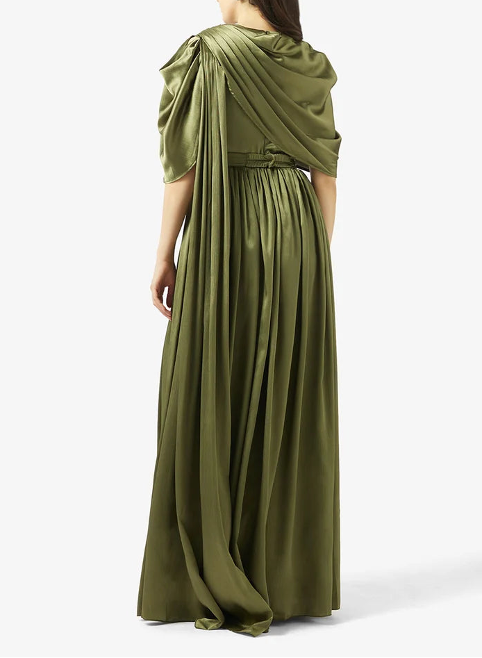 Short Sleeve Shimmer Maxi Dress