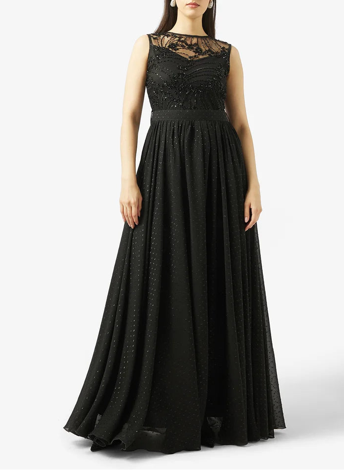 Sequin Top Maxi Dress