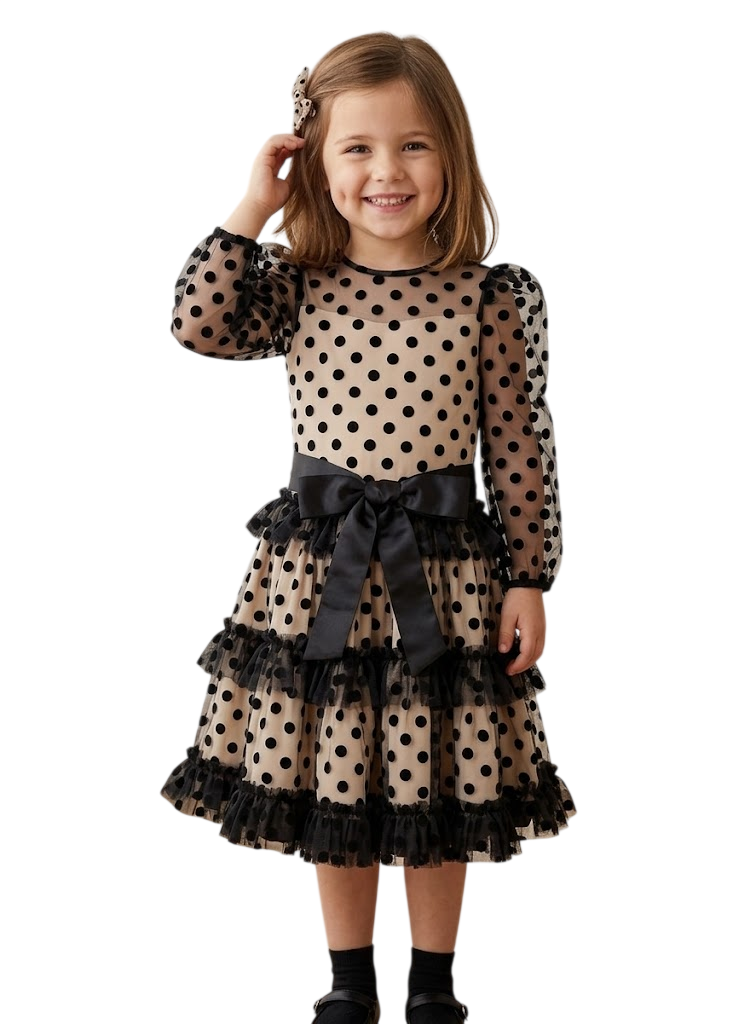 Little Polka Dots Tiered Dress